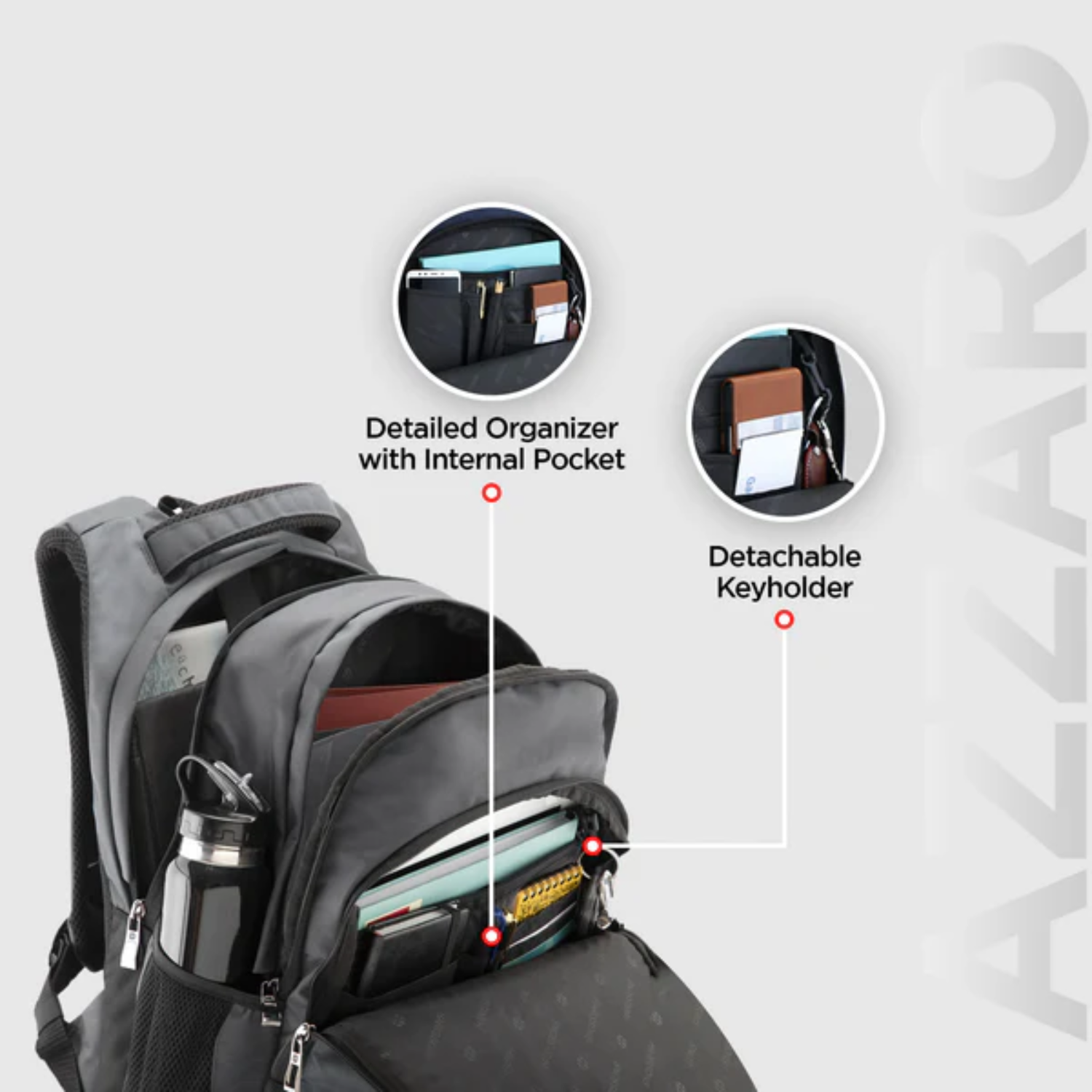 Harissons Azzaro 40L Executive Laptop Backpack - Image 3
