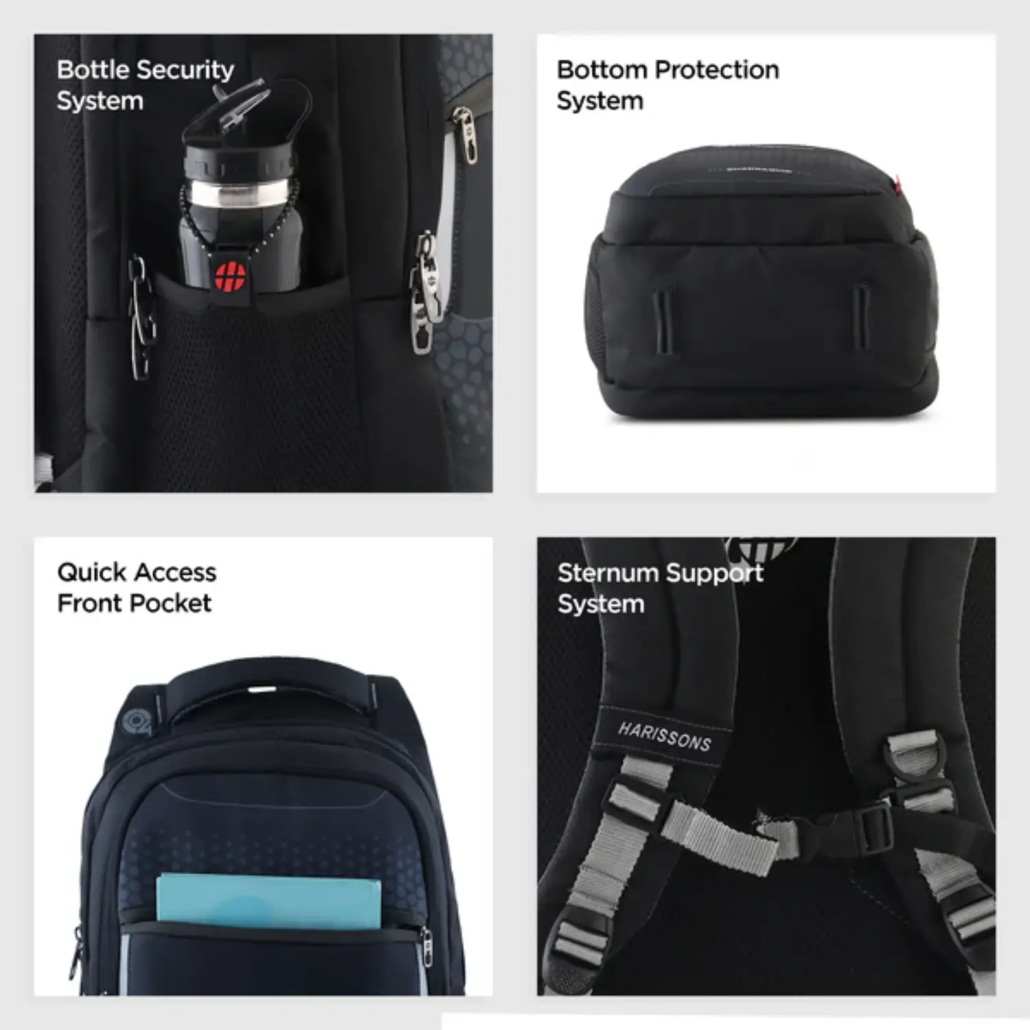 Harissons Speckle 40L Laptop Backpack with Free Rain Cover and Pouch - Image 5