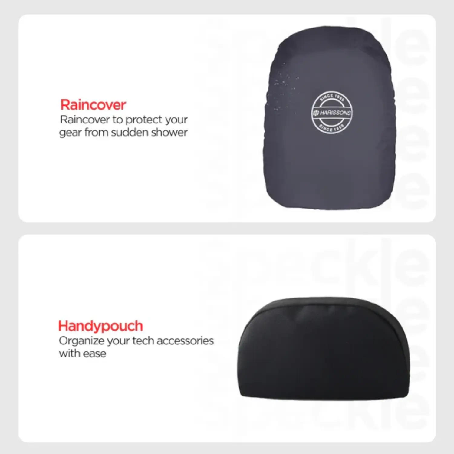 Harissons Speckle 40L Laptop Backpack with Free Rain Cover and Pouch - Image 4