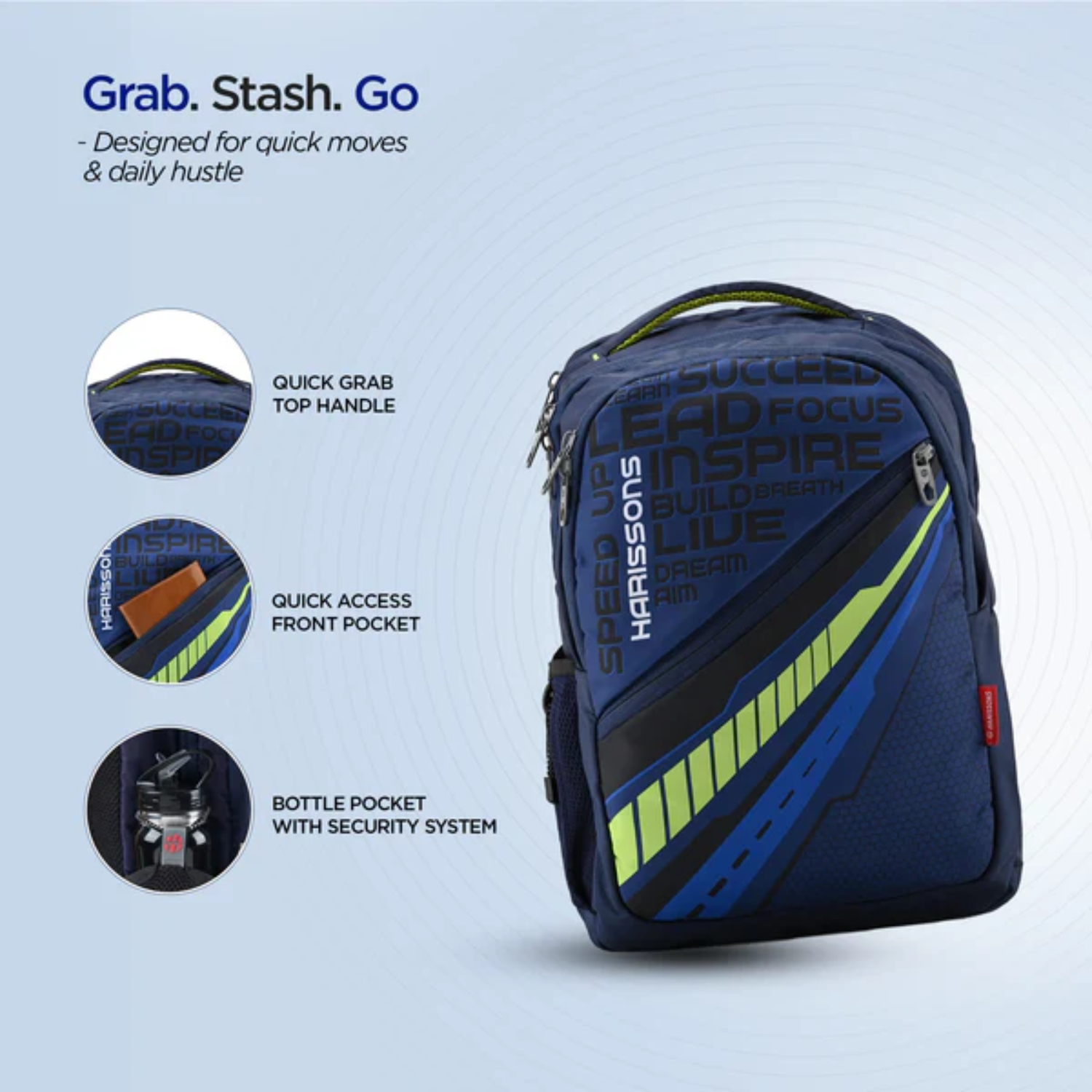 Harissons Unbeatable 40L Unisex Casual Backpack - Image 5