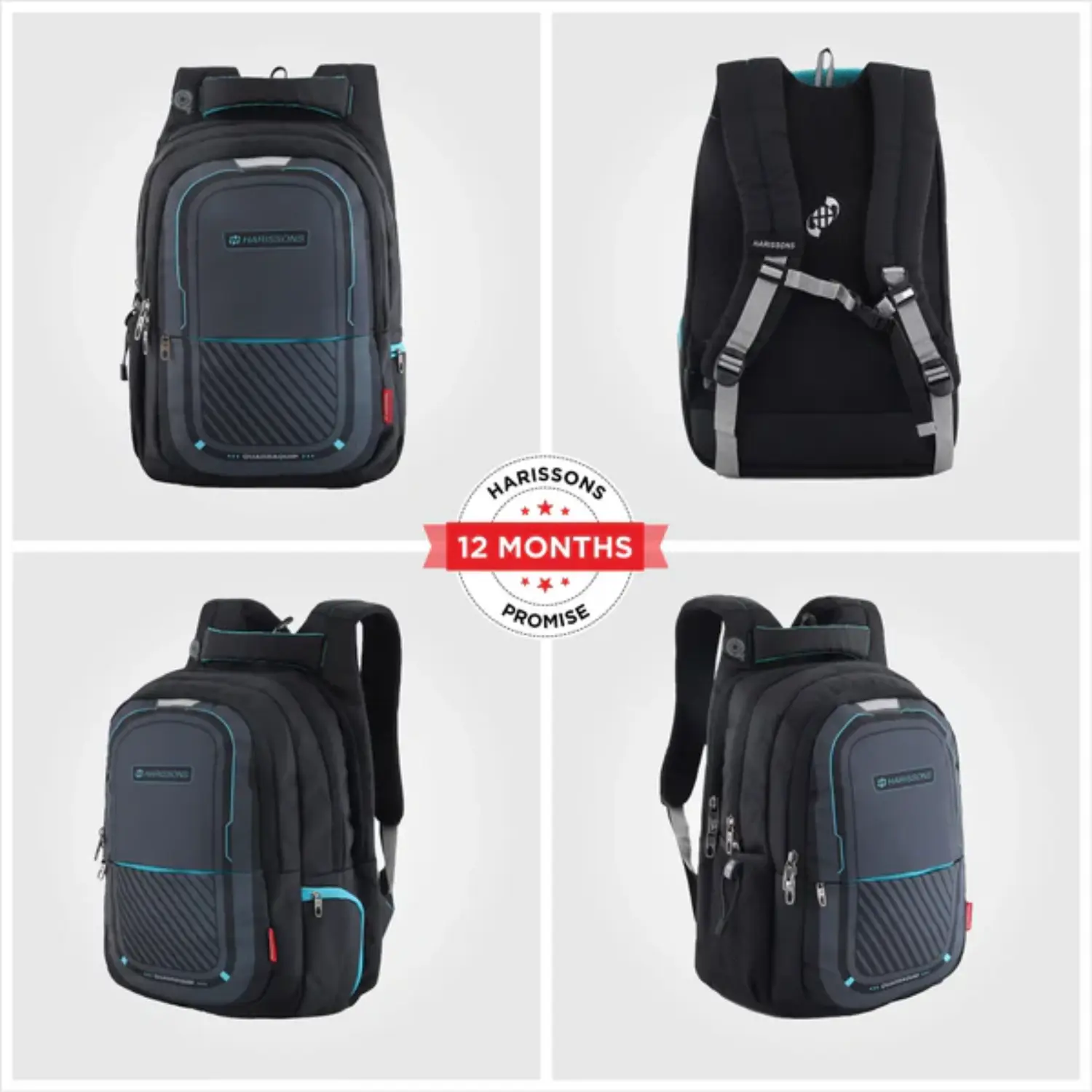 Harissons Verge 40L Travel Laptop Backpack with Free Rain Cover and Pouch - Image 5
