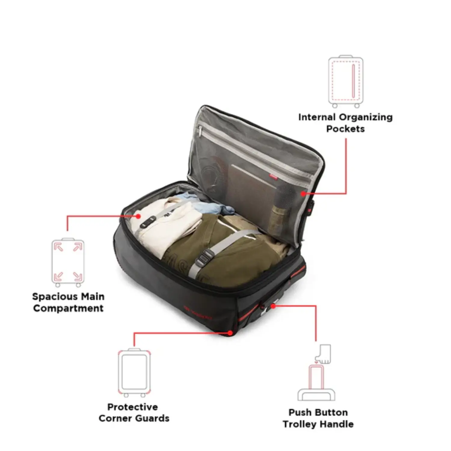 Harissons D-Lite Expander 45L Travel Duffel Bag | Foldable Weekend Luggage - Image 2