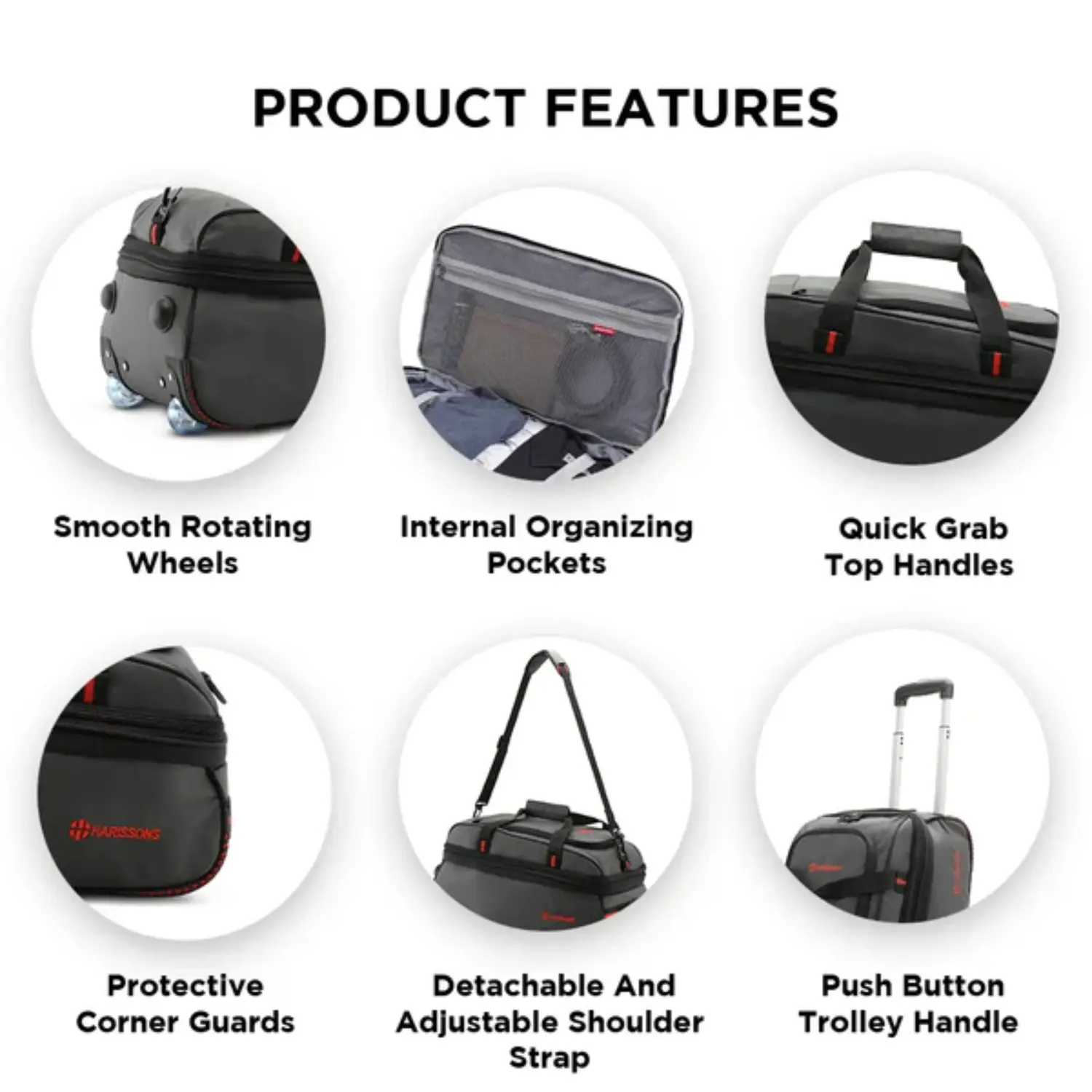 Harissons D-Lite Expander 45L Travel Duffel Bag | Foldable Weekend Luggage - Image 3