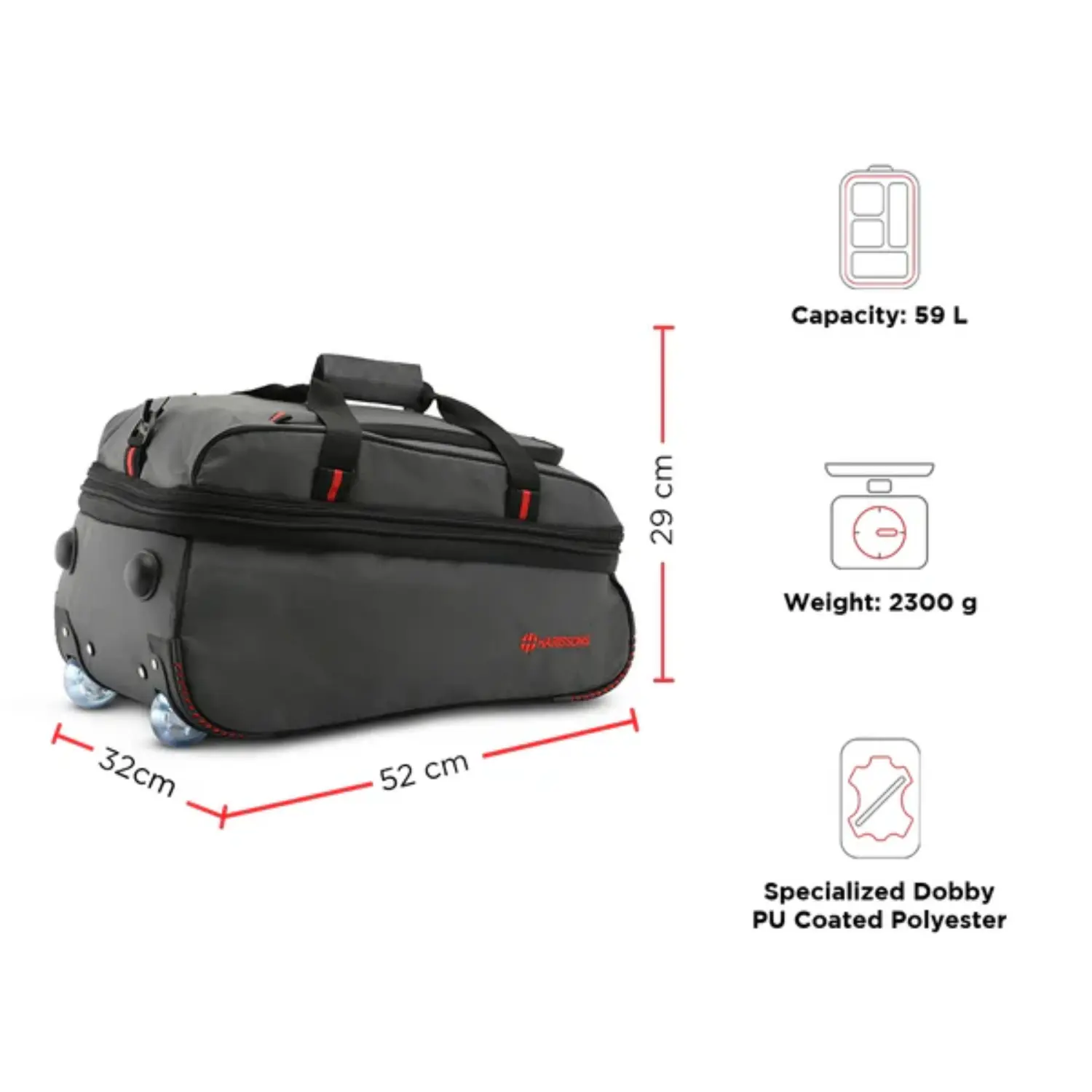 Harissons D-Lite Expander 45L Travel Duffel Bag | Foldable Weekend Luggage - Image 4